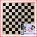 een tweezijdig schaak/dambord van 40 x 40 cm